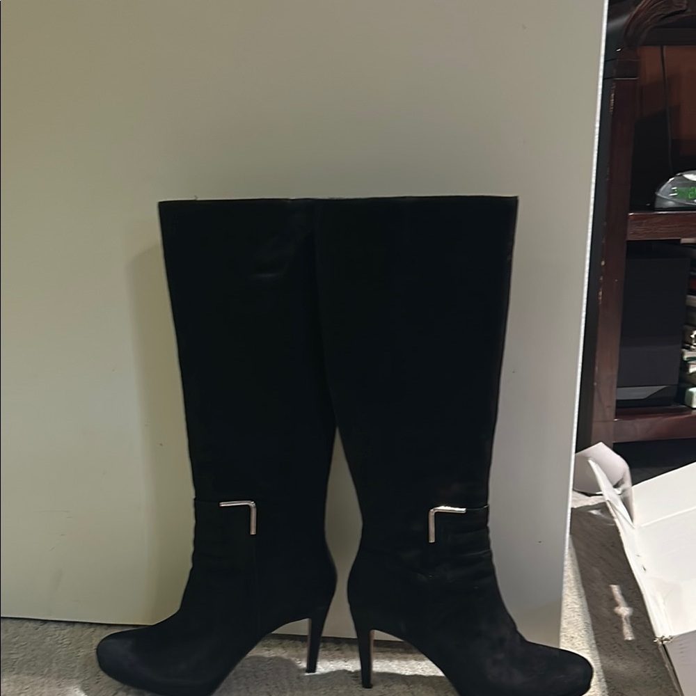 Nine West Black Heeled Boots with Stiletto Heels